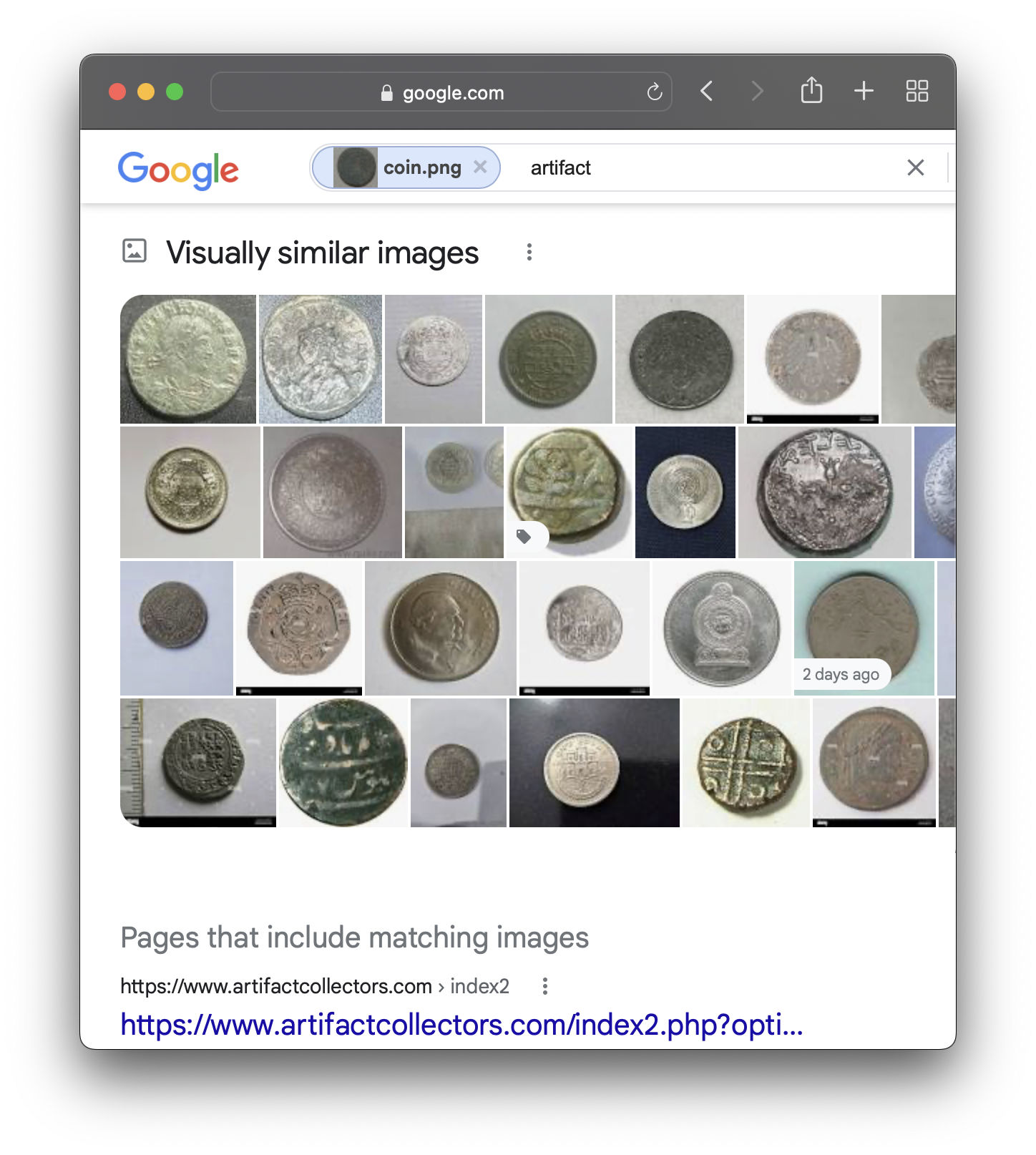 Visually similar images using Google Images Search